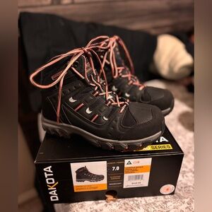 Dakota Women's WorkPro Series Black and Pink Hiker work Boots size 7